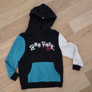 ZOO YORK | Black & Teal Hooded Sweatshirt with Graphic